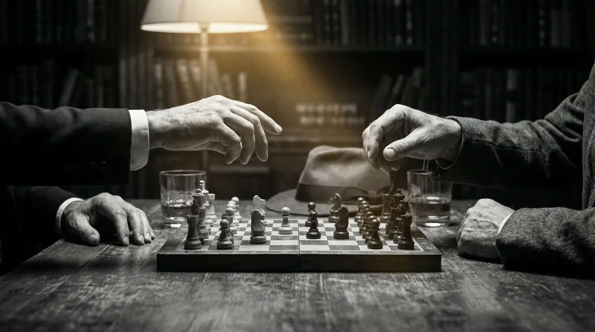 深情叉喔 艺术探索系列 - 非线性叙事，棋盘上的对弈象征命运的交错